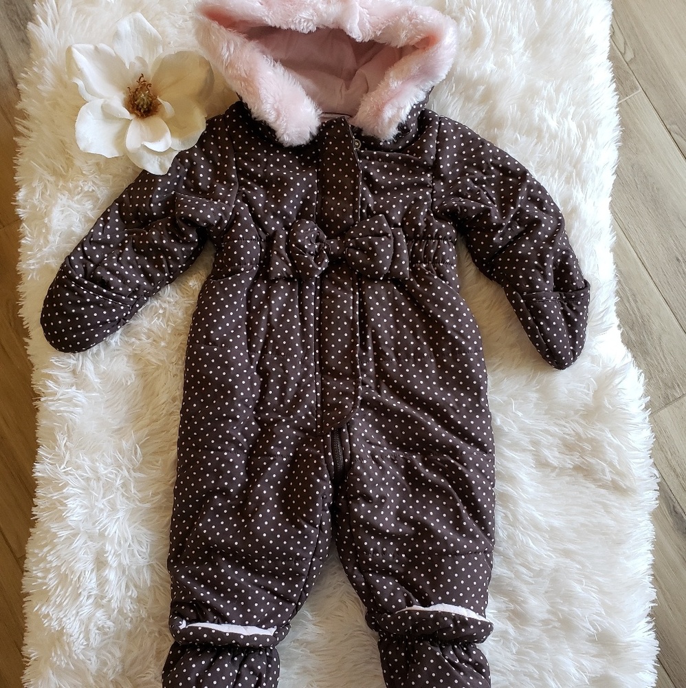 6-9m baby girl's bunting suit